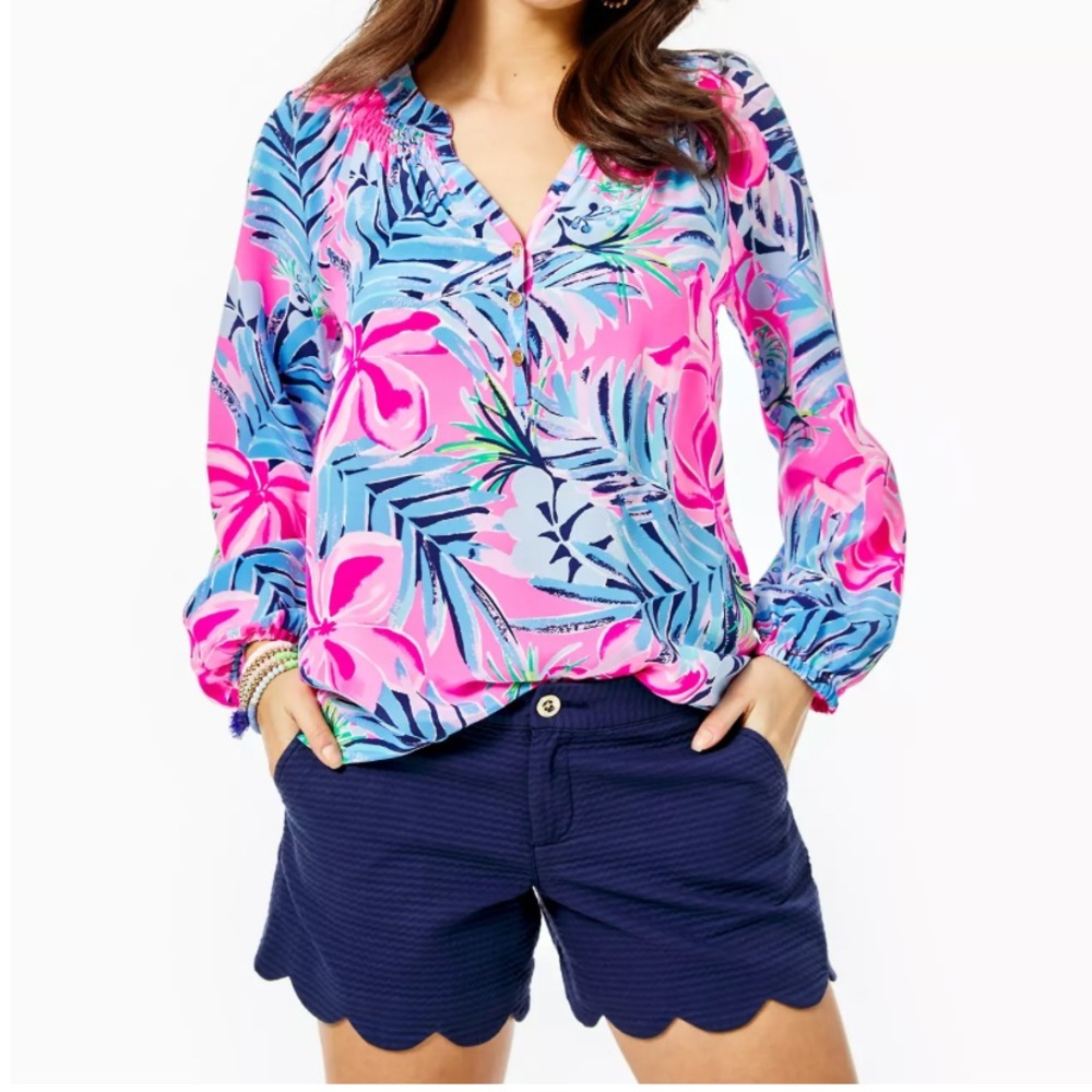 Lilly Pulitzer Navy Buttercup Shorts